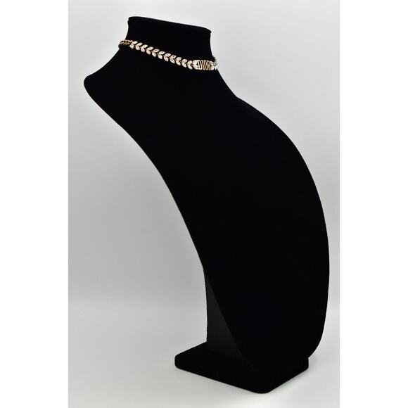 Christian Dior Vintage Logo Choker Necklace Revolution Crystal Authentic Y2K - Picture 5 of 12